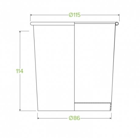 740ML / 24OZ WHITE BIOBOWL - Cafe Supply