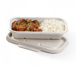 750 & 1,000ML WHITE BIOCANE TAKEAWAY BASE LID - Cafe Supply