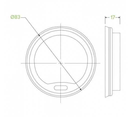 80MM PLA WHITE SMALL LID - Cafe Supply