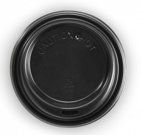 80MM PS BLACK SMALL LID - Cafe Supply