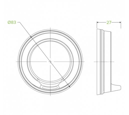 80MM PS WHITE SMALL SIPPER LID - Cafe Supply