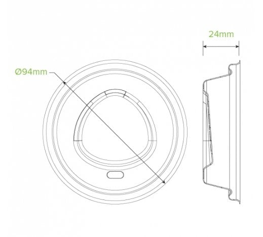 90MM LARGE SUGARCANE BIOCUP LIDS - Cafe Supply