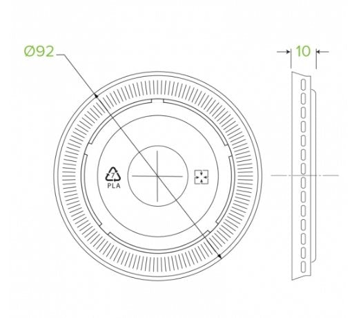 90MM PLA CLEAR LARGE STRAW-SLOT LID - Cafe Supply