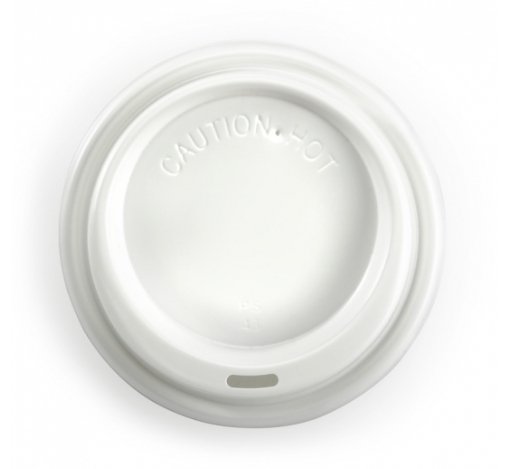 90MM PS WHITE LARGE LID - Cafe Supply