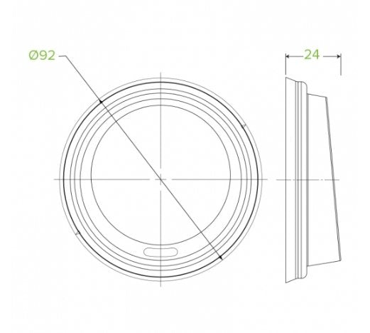 90MM PS WHITE LARGE LID - Cafe Supply