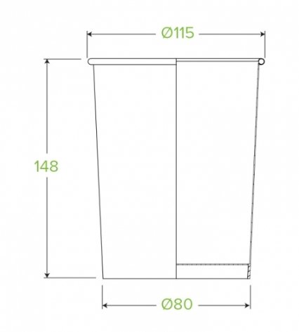 950ML / 32OZ NATURAL BIOBOWL - Cafe Supply