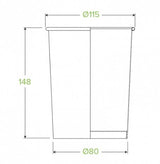 950ML / 32OZ WHITE BIOBOWL - Cafe Supply
