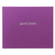 Letts Guest Book Dazzle Purple 127 Page 216x265mm - Cafe Supply