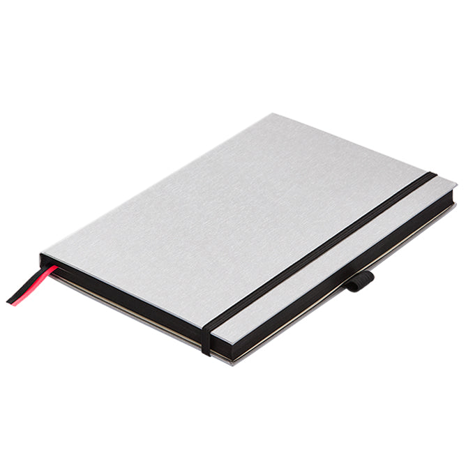 Lamy Notebook A5 Hard Cover Silver with Black - Plain - Cafe Supply
