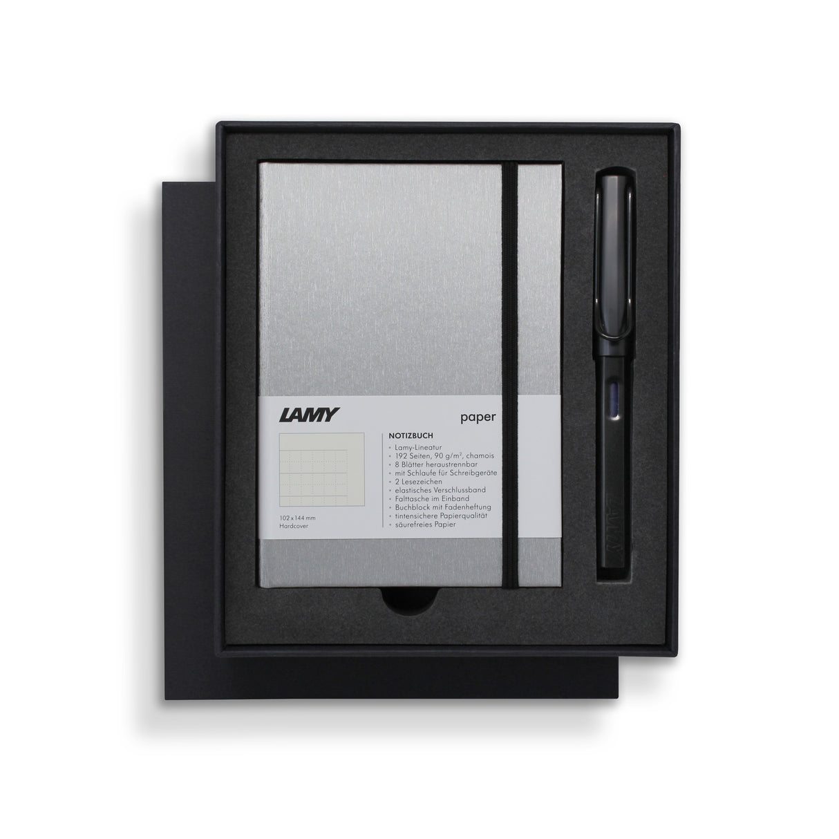 Lamy Notebook Fountain Pen Gift Set A6 Hard Cover Black - Cafe Supply