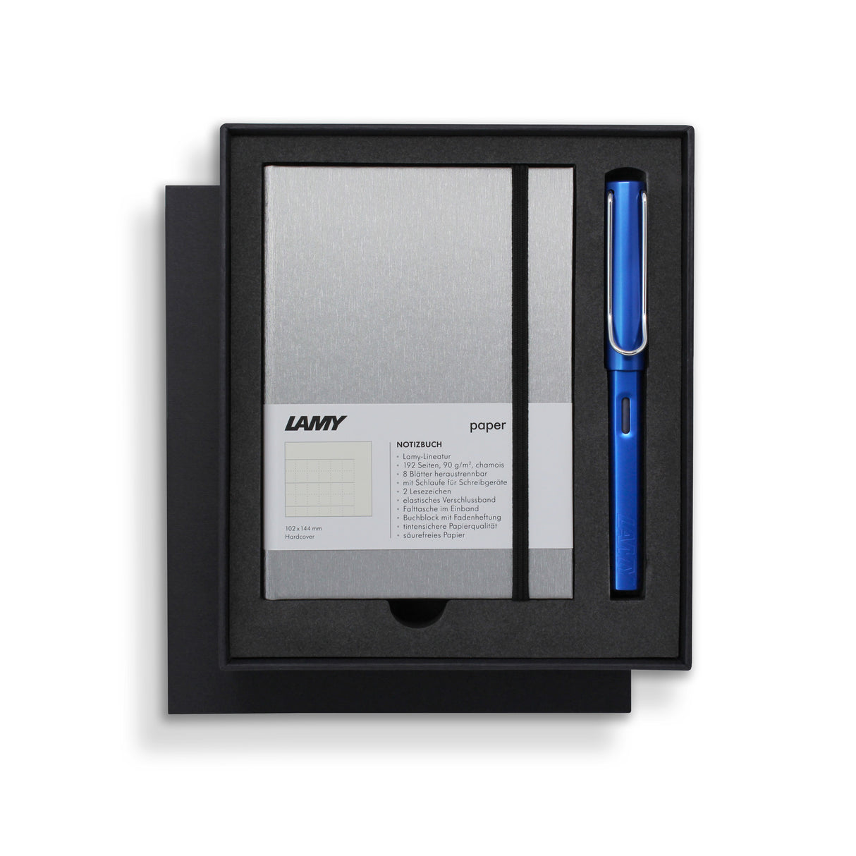 Lamy Notebook Fountain Pen Gift Set A6 Hard Cover Oceanblue - Cafe Supply