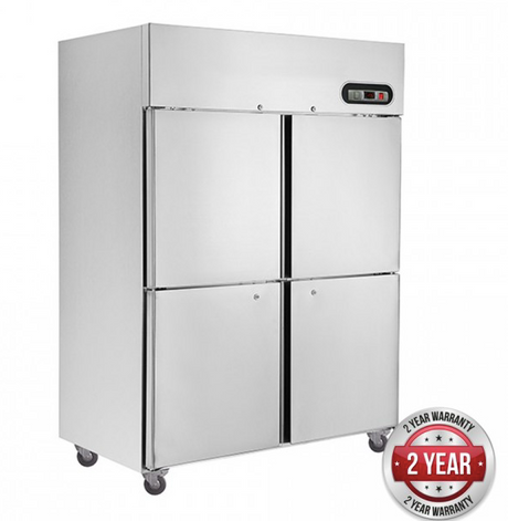 SUF1200 TROPICAL Thermaster 4×½ door SS Freezer - Cafe Supply