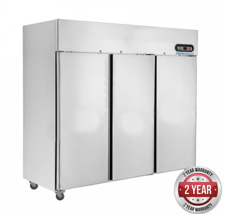 SUF1500 Three Door SS Upright Display Freezer - Cafe Supply