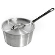 Aluminium Saucepan With Lid 5.5Ltr - Cafe Supply