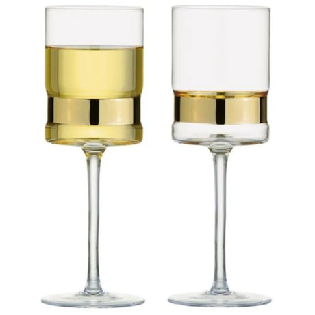 Anton Studio Soho Wine Glass Gold Set 2 - Cafe Supply