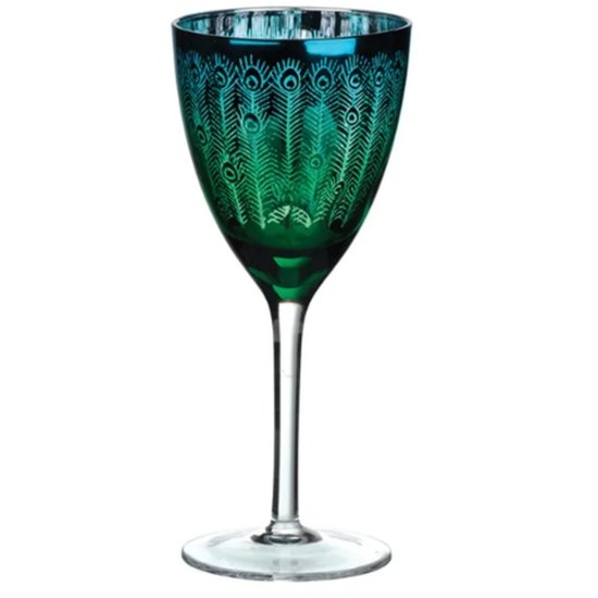Artland Peacock Wine Glass Set Of 2 - Cafe Supply