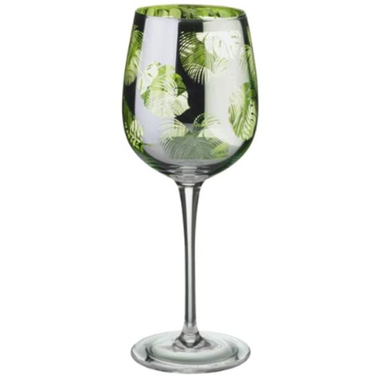 Artland Tropical Leaves Wine Glass - Cafe Supply