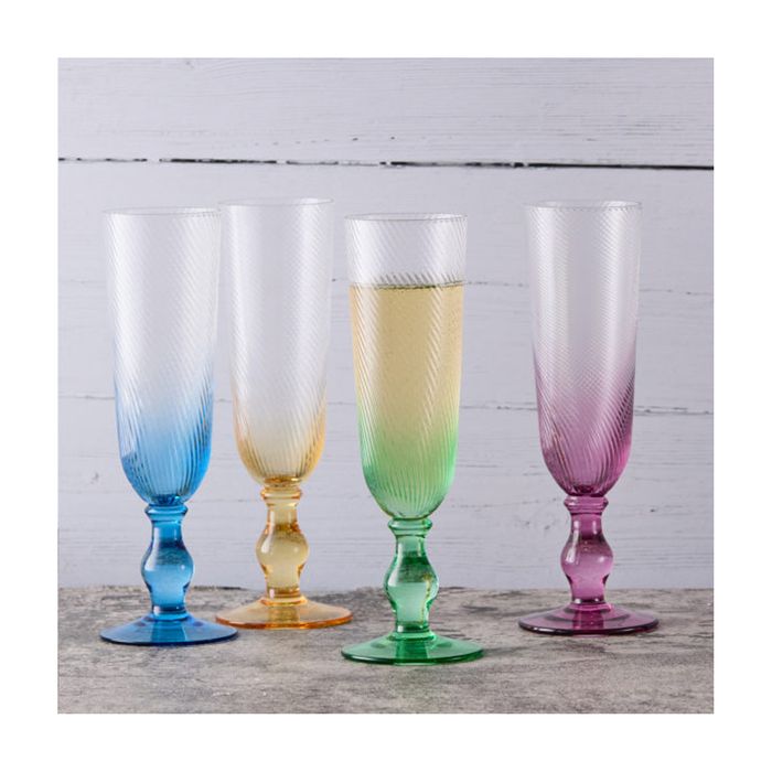 ASD SWIRL FLUTES MIXED SET OF 4 - Cafe Supply