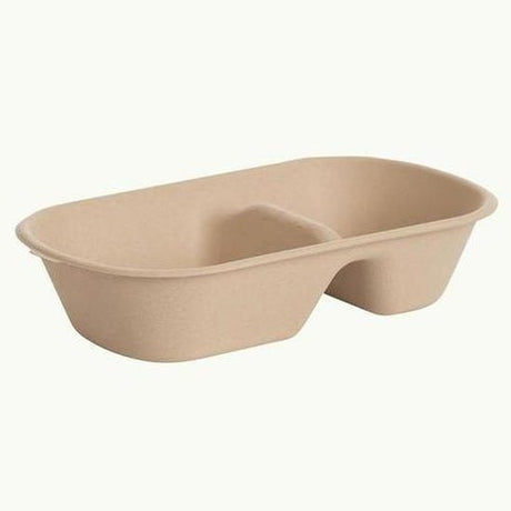 Bamboo Food Box - Partitioned 850ml - Cafe Supply