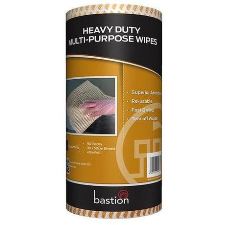 Bastion Heavy Duty Wipes on a Roll - Cappuccino - Cafe Supply