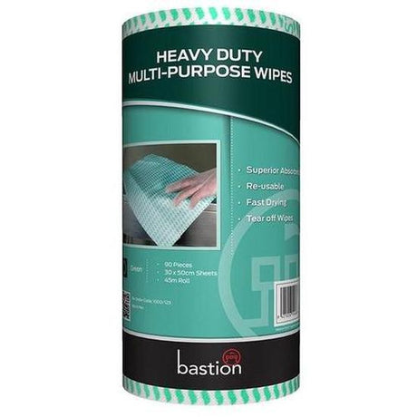 Bastion Heavy Duty Wipes on a Roll - Green - Cafe Supply