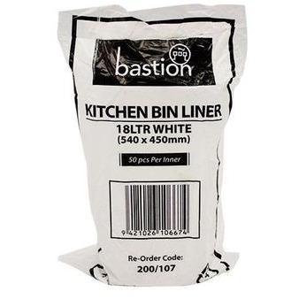 Bastion Kitchen Tidies 18ltr White Small - Cafe Supply