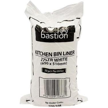 Bastion Kitchen Tidies 27ltr White Medium - Cafe Supply