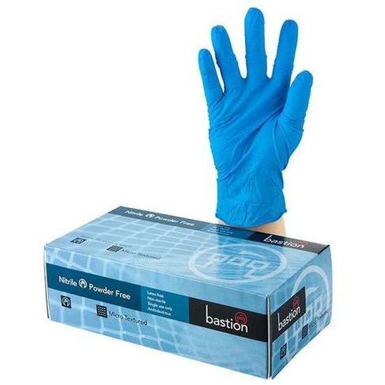 Bastion Nitrile P/F Medium Gloves 240mm Cuff - Cafe Supply