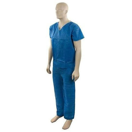 Bastion SMS Scrub Suits Blue Large - Cafe Supply