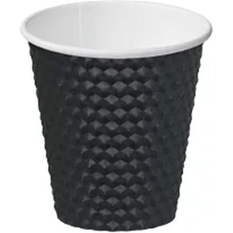 Black Dimple Paper Coffee Cup - Cafe Supply