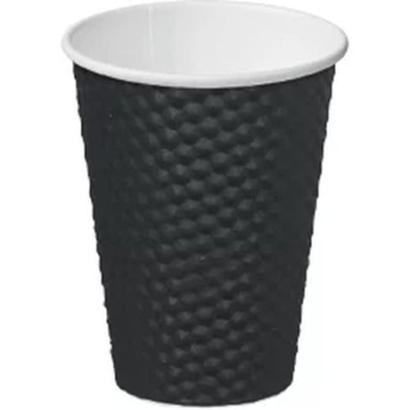Black Dimple Paper Coffee Cup - Cafe Supply