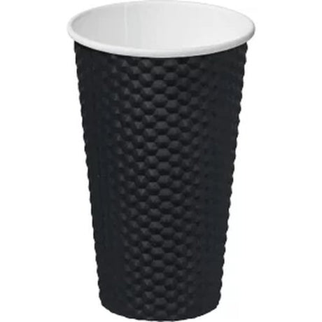 Black Dimple Paper Coffee Cup - Cafe Supply