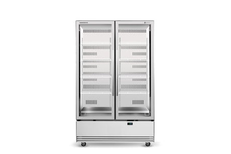 BME1200N-A 2 Glass Door Display or Storage Fridge - Cafe Supply