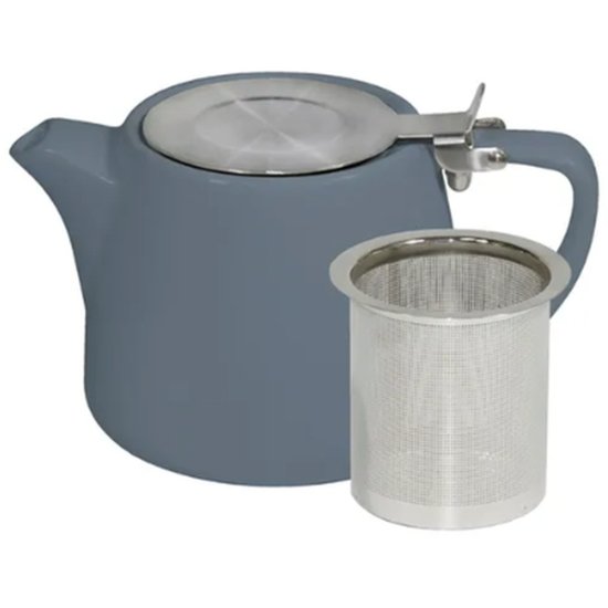 Brew Steel Blue Stackable Teapot 500Ml - Cafe Supply