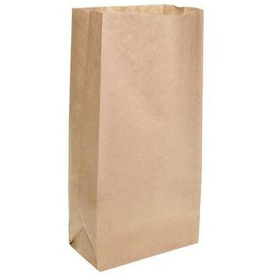 Brown Block Bottom Paper Bag No 1 Heavy Duty - 127(W) x 270(H) x 77(G) mm - Cafe Supply