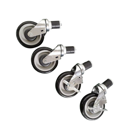 Castor Set for Economic Stainless Steel Benches - Cafe Supply