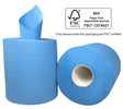 Centre Feed Paper Towel - Blue, 210mm x 180m, 2 Ply (6) Per Pack - Cafe Supply