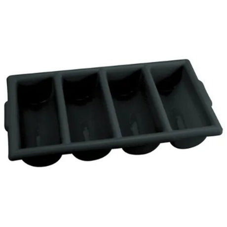 Chef Inox Cutlery Box-4-Comp Black - Cafe Supply