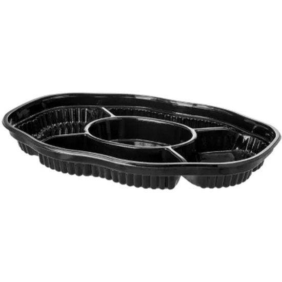 Clearview 5 Compartment Platters - Cafe Supply