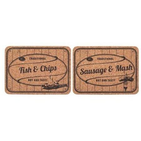 Cork Table Mats Fish N Chips - Cafe Supply