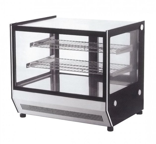 Counter top square 2 Shelves Glass cold food display - GN-1200RT - Cafe Supply