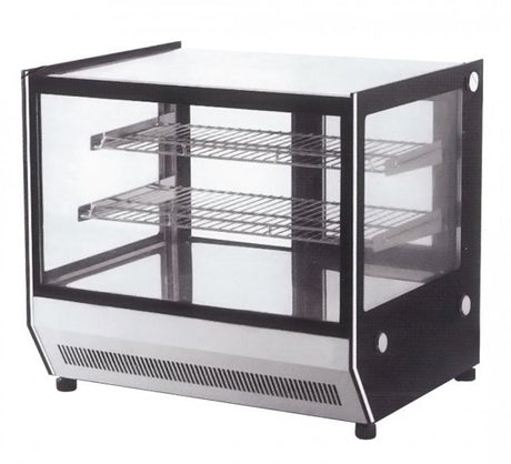 Counter top square glass cold food display - GN-900RT - Cafe Supply