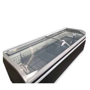 Curved Glass lid island freezer - Cafe Supply