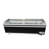 Curved Glass lid island freezer - Cafe Supply