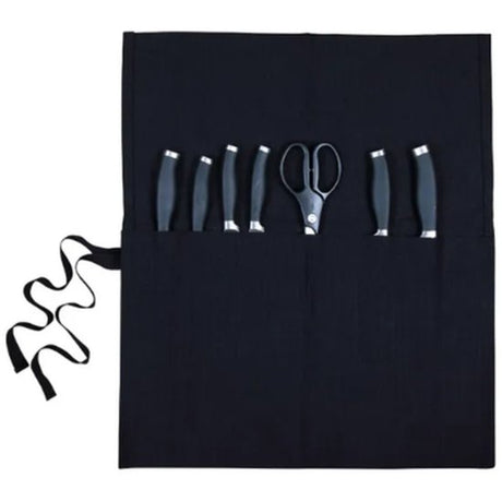 Dexam Black Canvas Knife Roll - Cafe Supply