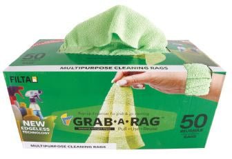 Dispenser Microfibre Cloths - Green, 300mm x 300mm, 185gsm (50) Per Pack - Cafe Supply