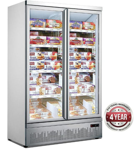 Double Door Supermarket Freezer – LG-1000GBMF - Cafe Supply