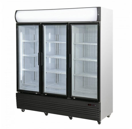 Double Door Upright Glass Door Combined Fridge & Freezer LG-1000GEF - Cafe Supply