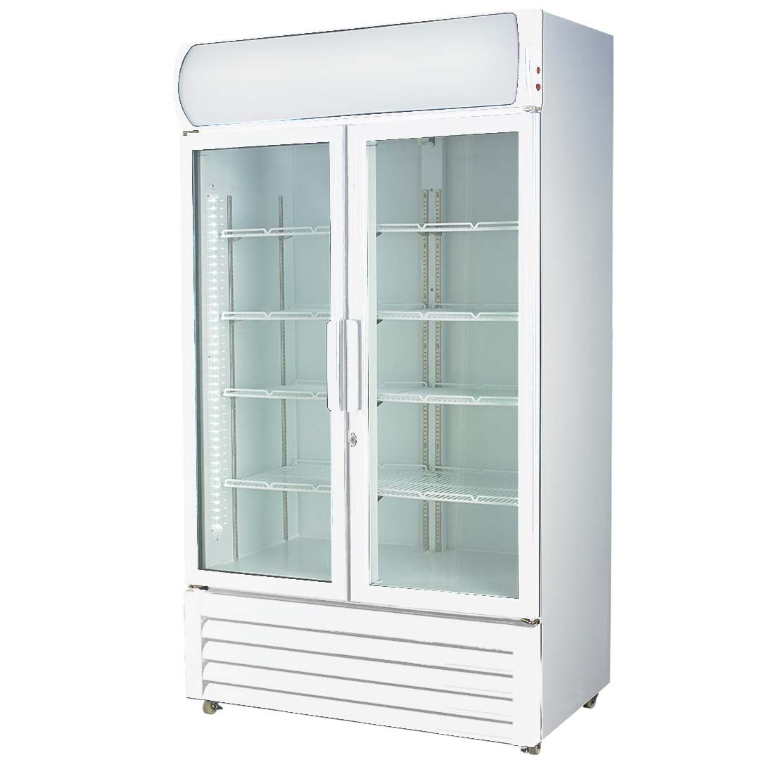 Double glass door colourbond upright drink fridge – LG-580GE - Cafe Supply