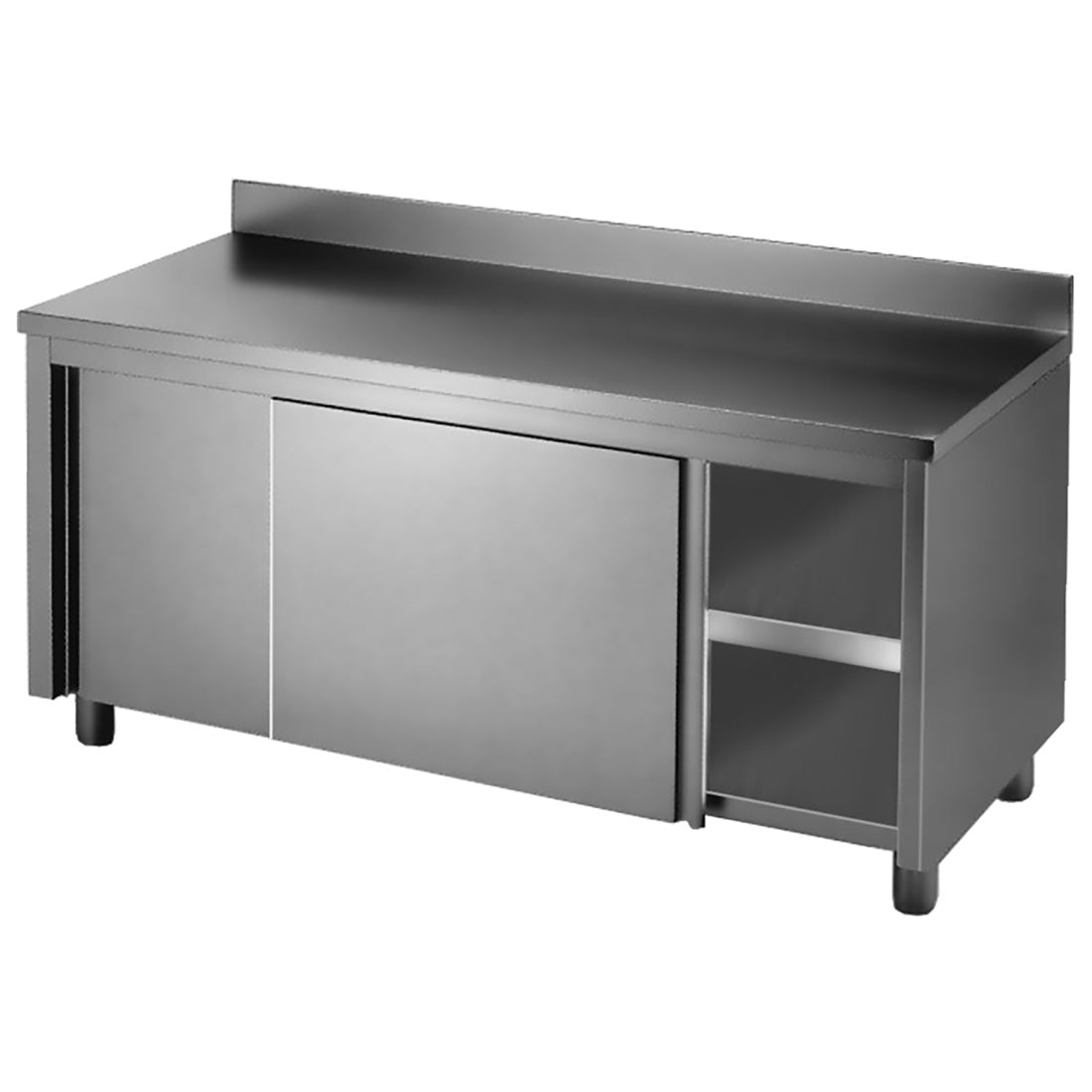 DTHT-1800B-H Kitchen Tidy Workbench Cabinet with Splashback - Cafe Supply